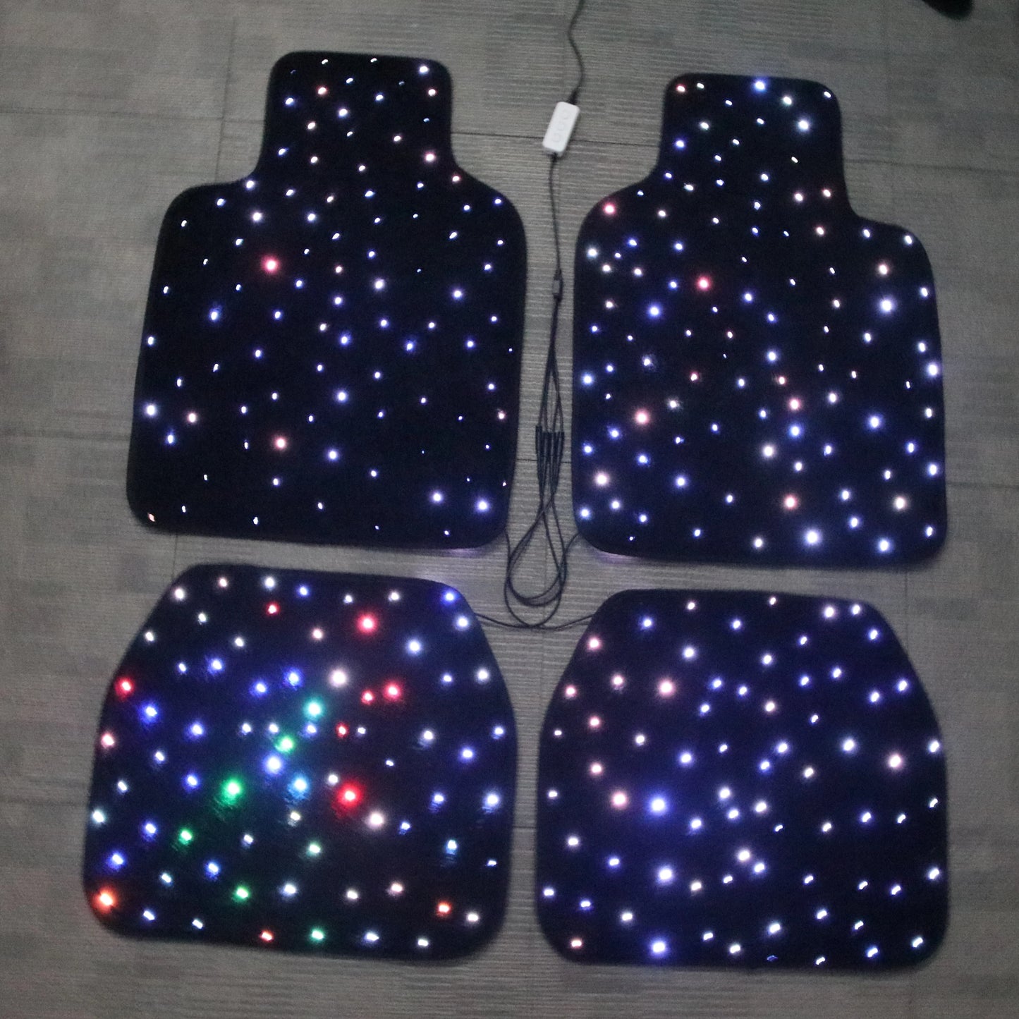 Fiber Optic Star Light Car Mats – Waterproof LED Twinkle Rugs with APP & Remote Control Effects