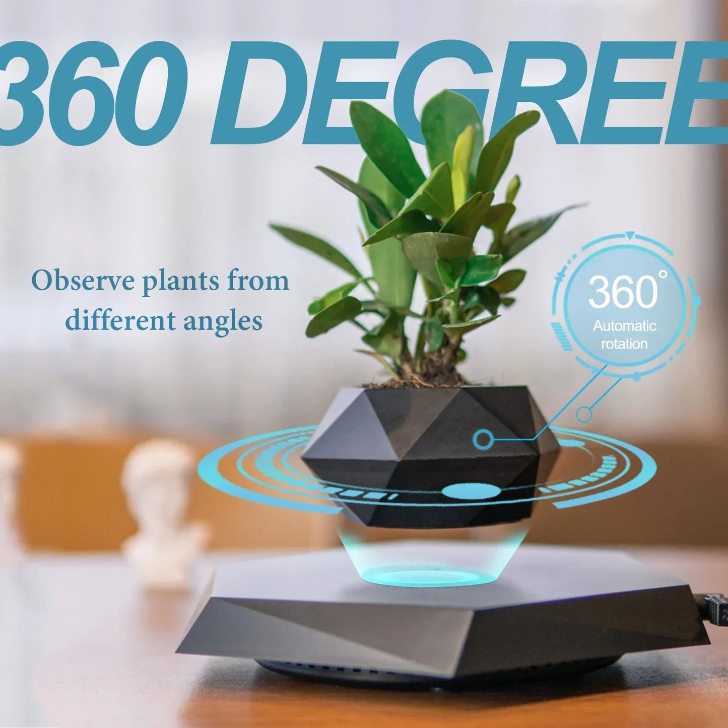 Magnetic Levitating Planter Floating Plant Pot Creative Gift for Christmas