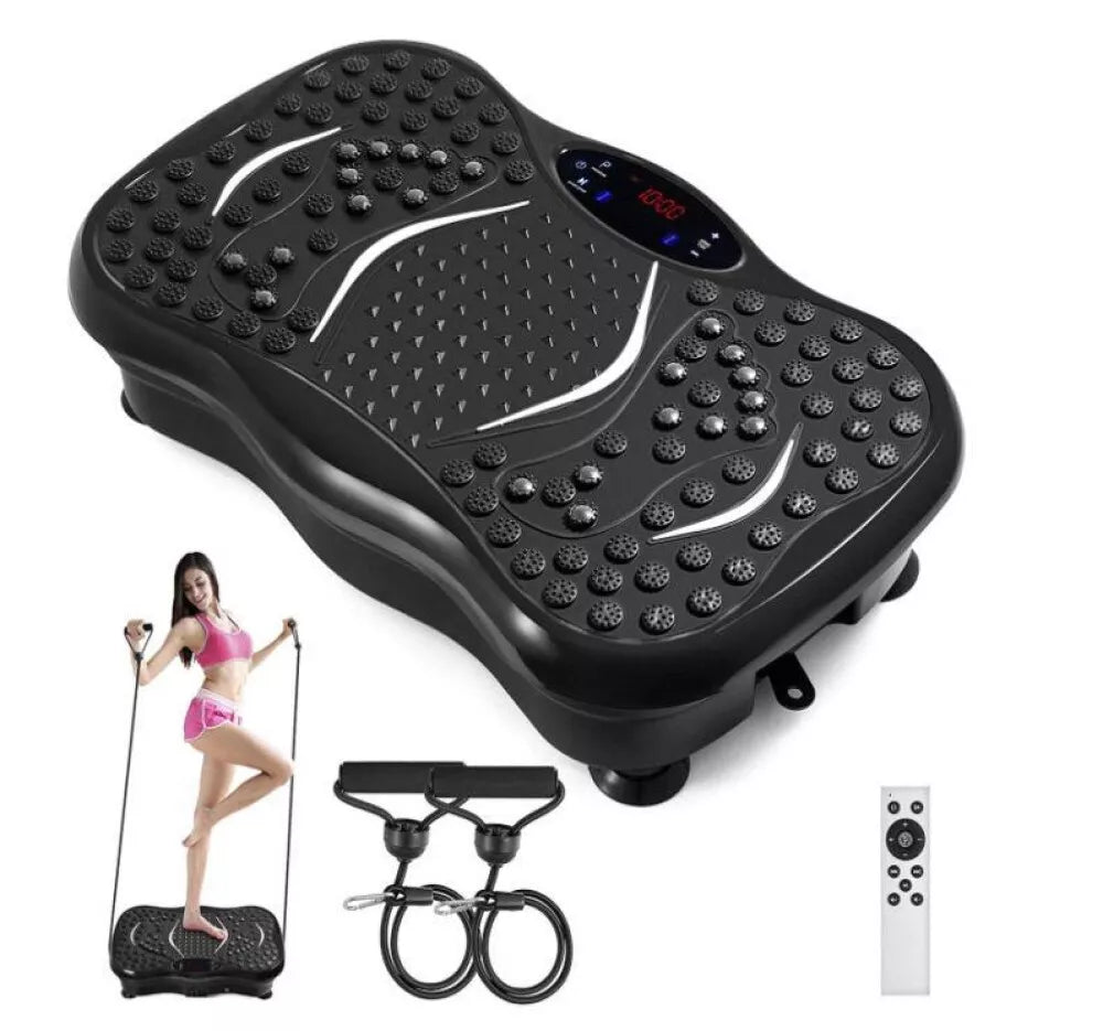 Vibration Plate Exercise Machine with 99 Speed Levels, Bluetooth Speaker & Resistance Bands