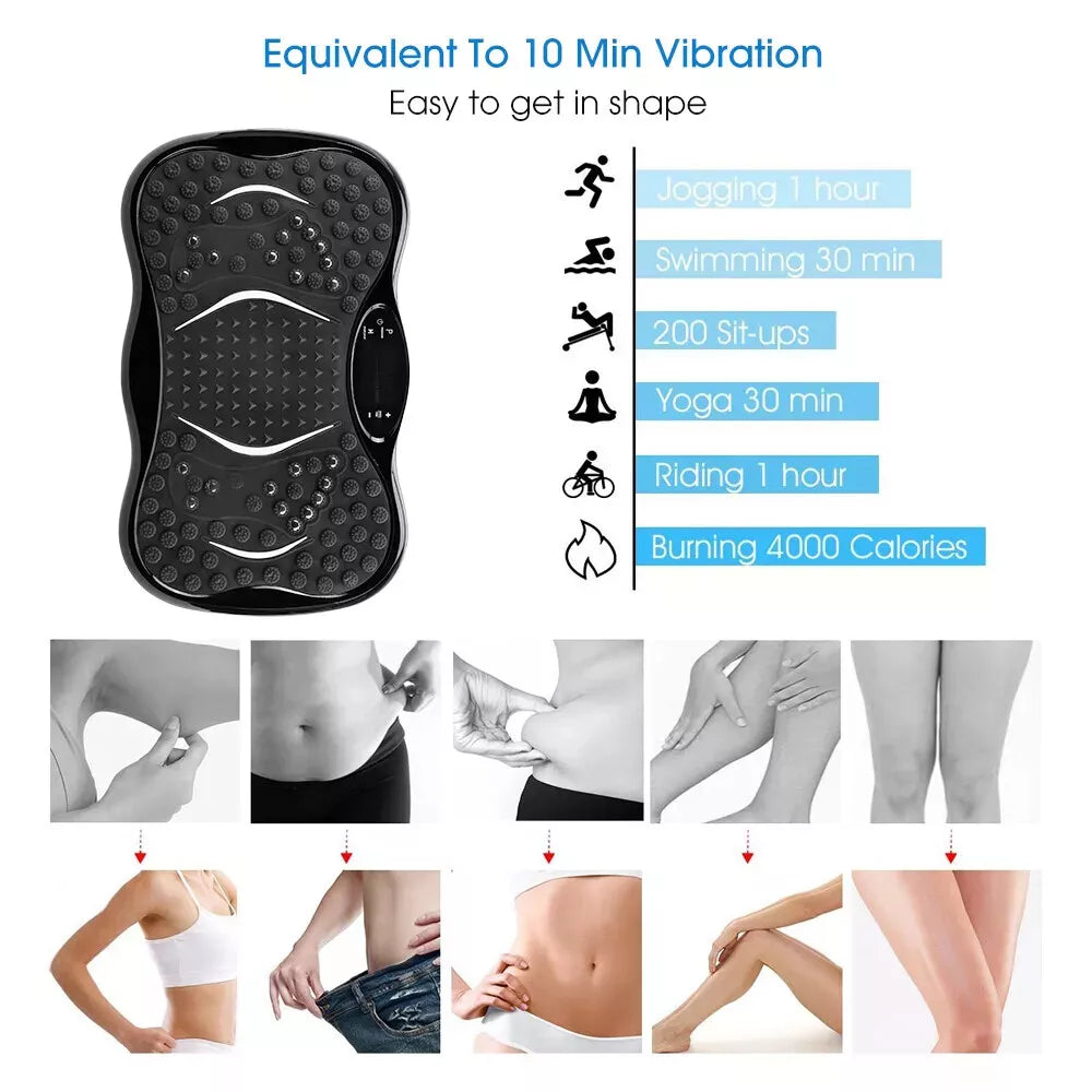 Vibration Plate Exercise Machine with 99 Speed Levels, Bluetooth Speaker & Resistance Bands