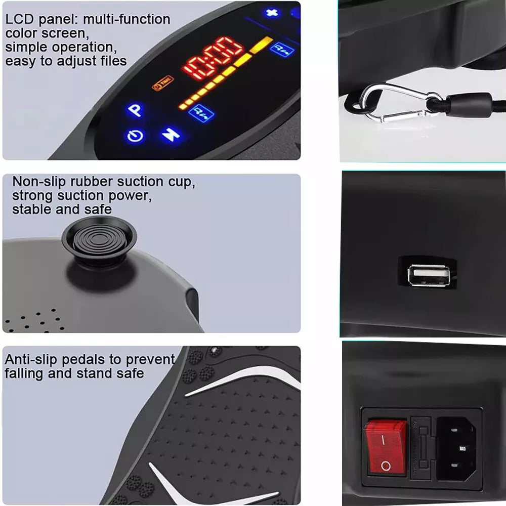 Vibration Plate Exercise Machine with 99 Speed Levels, Bluetooth Speaker & Resistance Bands