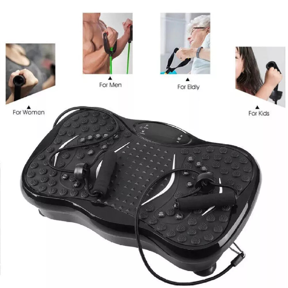 Vibration Plate Exercise Machine with 99 Speed Levels, Bluetooth Speaker & Resistance Bands