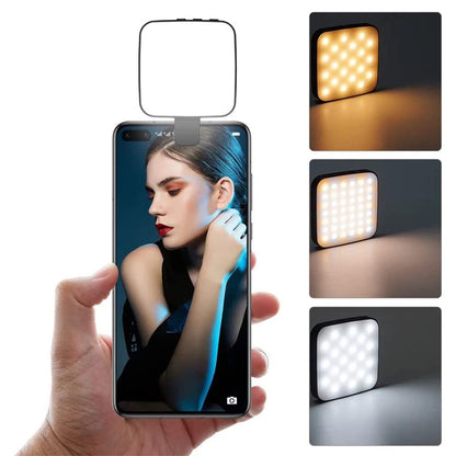 Magnetic Clip-on Smartphone Selfie Light LED Ring Fill Light for MagSafe iPhone 12/13/14 Series & Android, Rechargeable