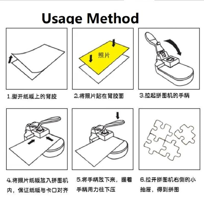DIY Jigsaw Puzzle Maker – Photo Cutter Machine for 4x6" Puzzles, Handmade Kids’ Toy