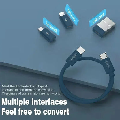 USB-C Multi-Function Mobile Adapter USB-A & Type-C to Micro USB & Lightning with SIM Tool