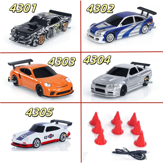 1/43 RC Drift Race Car – 4WD Mini Remote Control Toy with LED Headlights, Ready-to-Run Kids’ Gift