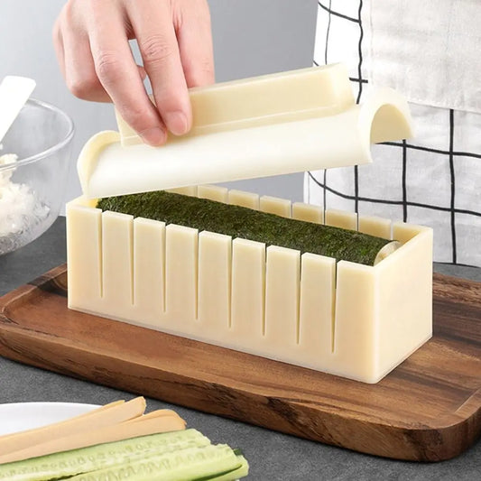Sushi Maker Kit – Plastic Molds for Kimbap & Sushi Rolls (Round, Square, Heart & Cake Roll Shapes)