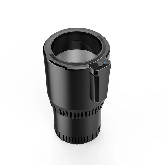 2-in-1 Smart Car Cup Warmer & Cooler 12V-24V Touch Screen Temp Display for Travel & Summer
