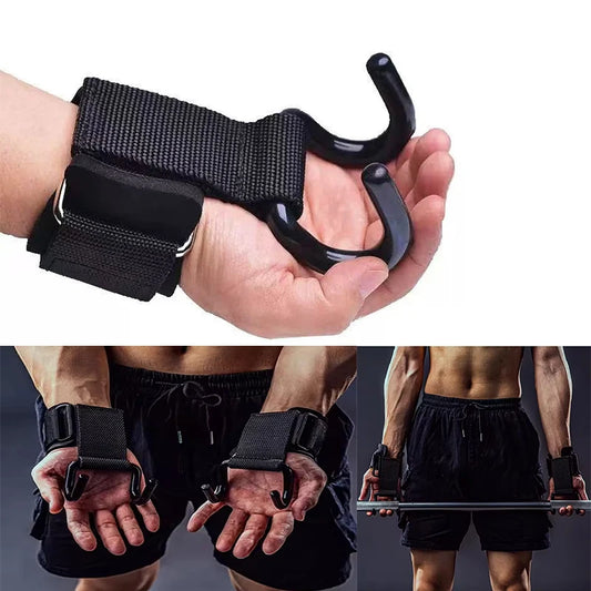 1/2PC Non-Slip Dumbbell Wrist Guard & Weight Lifting Hooks for Deadlifts, Pull-Ups, and Fitness Training