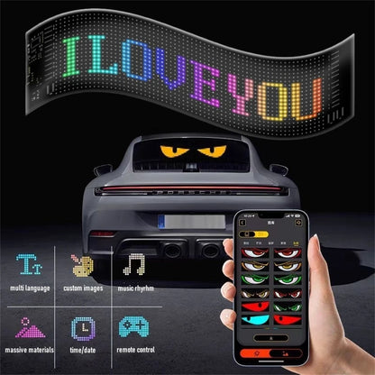Flexible LED Car Windshield Display – Evil Eyes Pixel Matrix Screen for Cars