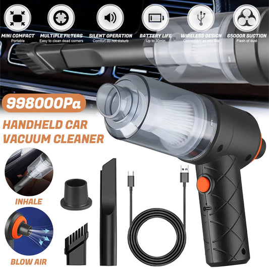Portable Car Wireless Vacuum Cleaner Powerful Handheld High Suction for Car & Home