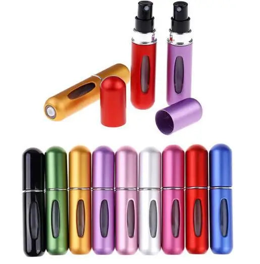 Portable Refillable Mini Perfume Atomizer - 5ml/8ml Travel Spray Bottle for Cologne & Oils