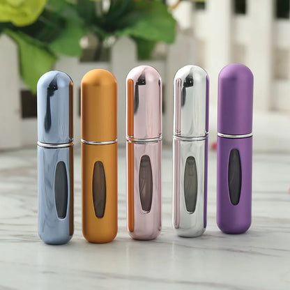 Portable Refillable Mini Perfume Atomizer - 5ml/8ml Travel Spray Bottle for Cologne & Oils