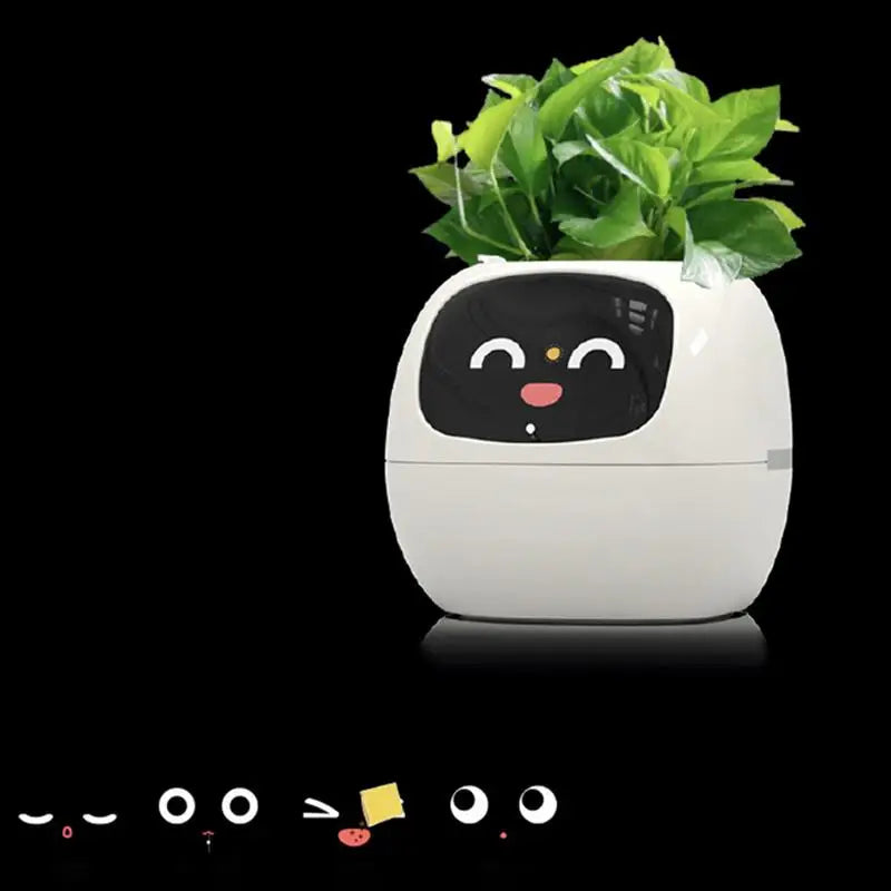 Smart Plant Pot Planter Cute Plant Companion with Growing System & Robot Vase for Easy Fun Gardening