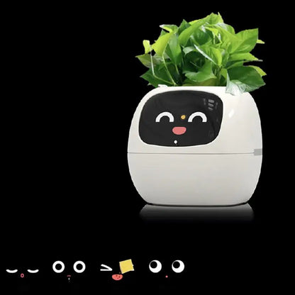 Smart Plant Pot Planter Cute Plant Companion with Growing System & Robot Vase for Easy Fun Gardening