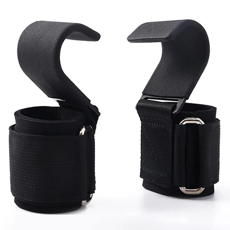 Weight Lifting Hook Grips with Wrist Wraps – Heavy-Duty Gym Straps for Powerlifting & Fitness Training