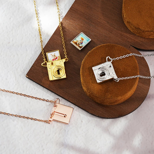 Customized Hidden Photo Camera Necklace - Personalized Party & Birthday Jewelry Gift