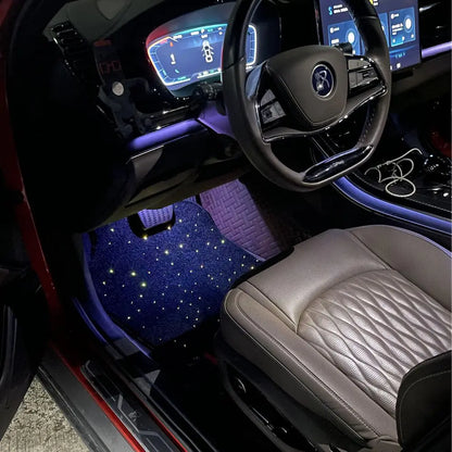 Fiber Optic Star Light Car Mats – Waterproof LED Twinkle Rugs with APP & Remote Control Effects