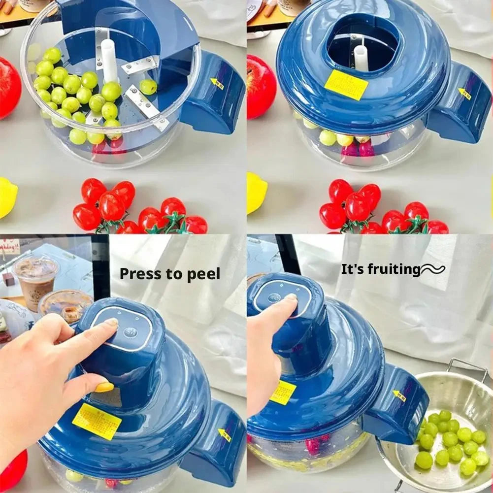 Automatic Electric Grape Peeler Machine Hands-Free Berry & Fruit Skin Remover, Effortless Fruit Prep Tool