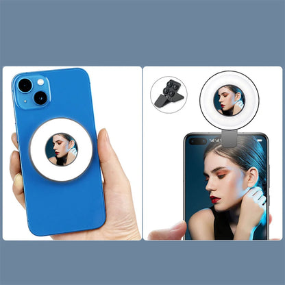Magnetic Clip-on Smartphone Selfie Light LED Ring Fill Light for MagSafe iPhone 12/13/14 Series & Android, Rechargeable