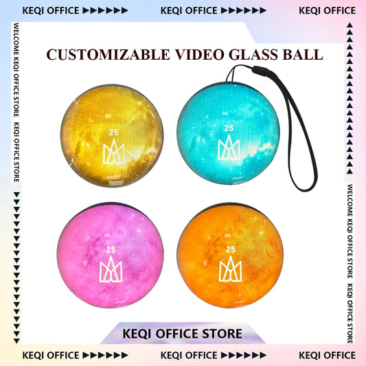 Customizable Video Glass Ball Lamp DIY Spherical Pixel Display with Detachable Screen for Unique Birthday Gifts