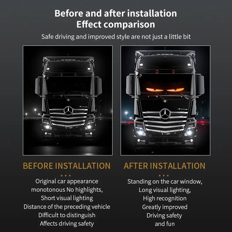 Flexible LED Car Windshield Display – Evil Eyes Pixel Matrix Screen for Cars