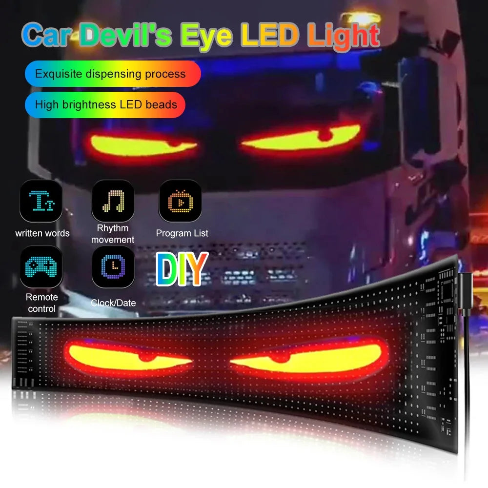 LED Eye Sign Truck Programmable Scrolling LED Display with Remote for Car/Truck