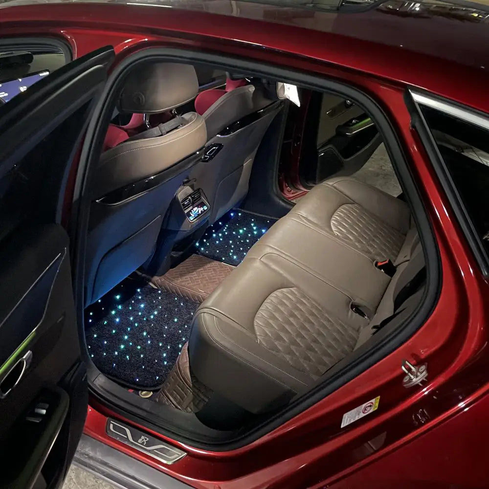 Fiber Optic Star Light Car Mats – Waterproof LED Twinkle Rugs with APP & Remote Control Effects
