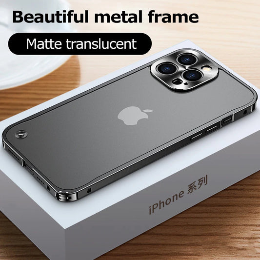 Metal Magnetic Aluminum Phone Case for iPhone 12 13 14 15 16 Pro Max & Mini – Protective Shell Cover