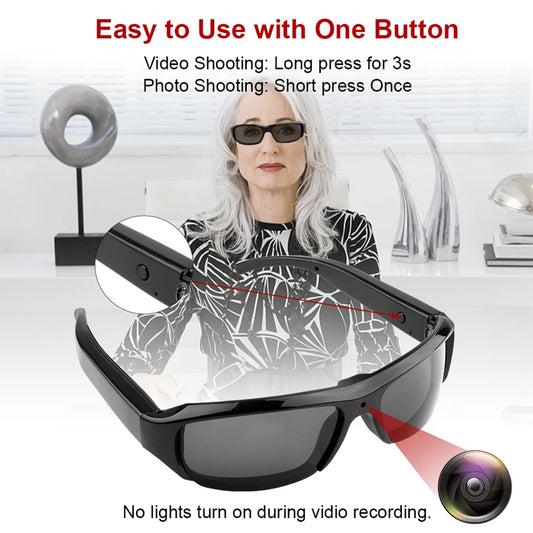 1080P HD Mini Glasses Camera Wearable Sunglasses Video Recorder & DVR Camcorder