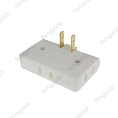 3-in-1 Rotatable Wall Socket Adapter 180° US 2-Pin Power Extender Plug for USA, Canada & Mexico
