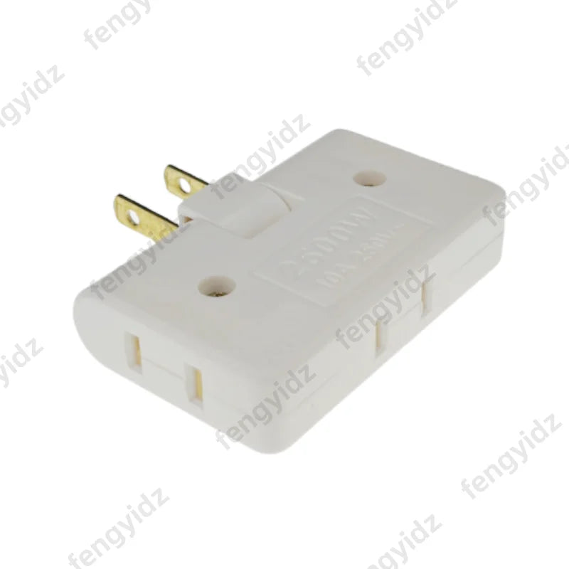 3-in-1 Rotatable Wall Socket Adapter 180° US 2-Pin Power Extender Plug for USA, Canada & Mexico