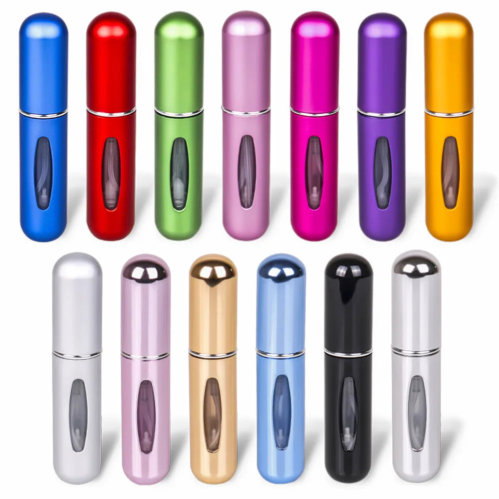 Portable Refillable Mini Perfume Atomizer - 5ml/8ml Travel Spray Bottle for Cologne & Oils