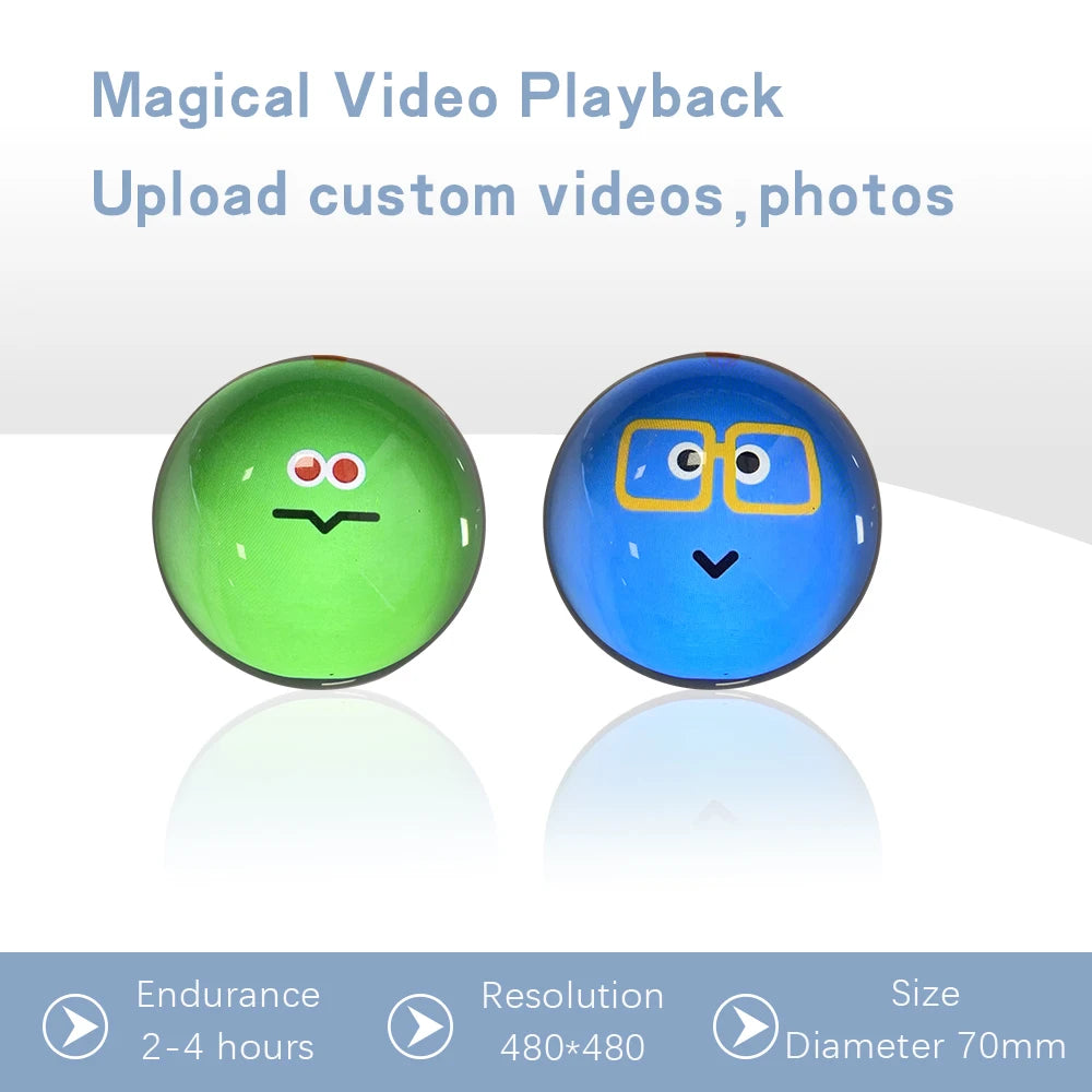 Customizable Video Glass Ball Lamp DIY Spherical Pixel Display with Detachable Screen for Unique Birthday Gifts