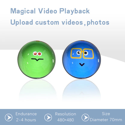 Customizable Video Glass Ball Lamp DIY Spherical Pixel Display with Detachable Screen for Unique Birthday Gifts