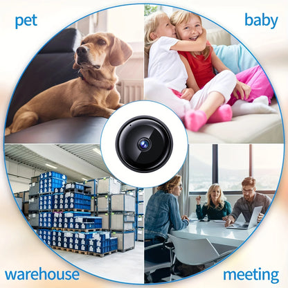 2K/3MP Mini Wireless FHD Surveillance Camera with Night Vision, Motion Detection, and Remote Monitoring
