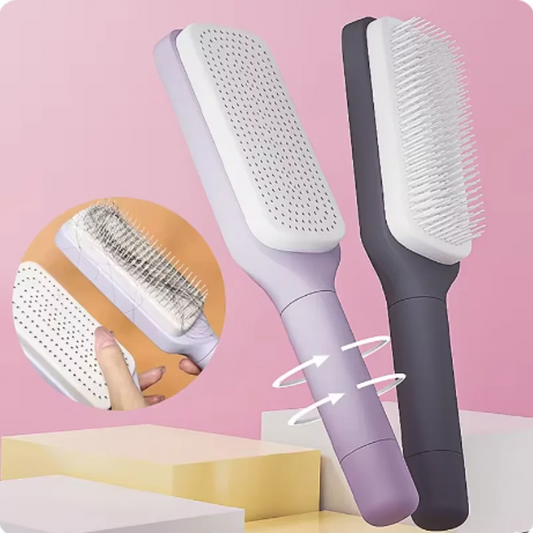 2024 Self-Cleaning Hair Brush for Women One-Key Scalp Massage Comb, Anti-Static Airbag Hairbrush for Hair Loss Care
