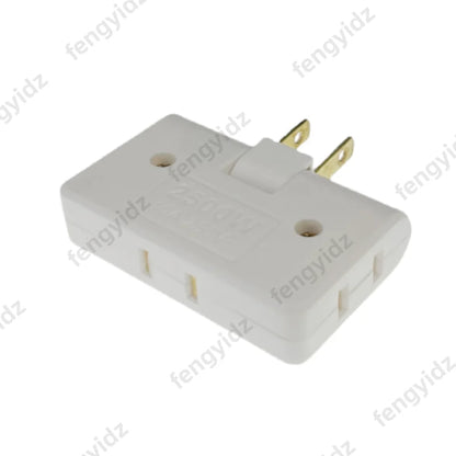 3-in-1 Rotatable Wall Socket Adapter 180° US 2-Pin Power Extender Plug for USA, Canada & Mexico