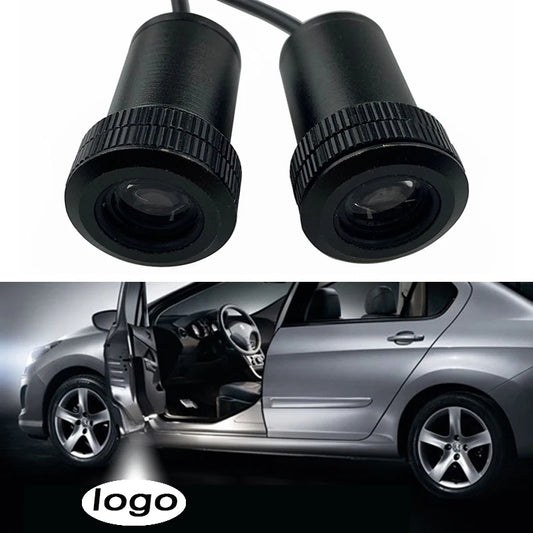 2PCS Customized Logo Car Door LED Welcome Laser Projector - Ghost Shadow Night Light, Courtesy Atmosphere Lamp, Premium Car Accessories