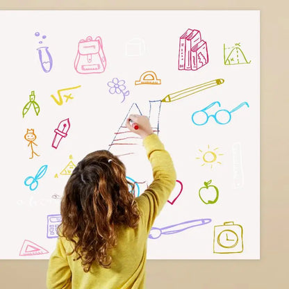 Electrostatic Whiteboard Wall Sticker – Removable Kids’ Writing & Drawing Board, No-Damage Wall Painting Sheet