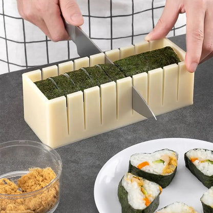 Sushi Maker Kit – Plastic Molds for Kimbap & Sushi Rolls (Round, Square, Heart & Cake Roll Shapes)