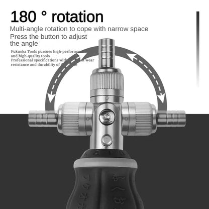 Multifunctional 8-in-1 Ratchet Screwdriver – 180° Adjustable Angle Mini Maintenance Tool Set
