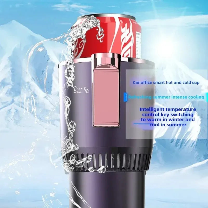 2-in-1 Car Cup Holder Cooler & Warmer 12V Smart Temperature Control Mug for Travel, Office & Home