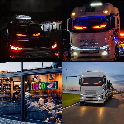 LED Eye Sign Truck Programmable Scrolling LED Display with Remote for Car/Truck