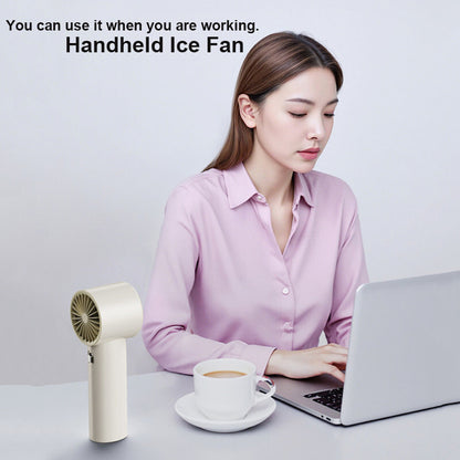 USB Rechargeable Folding Fan with 5 Speed Levels and Digital Display